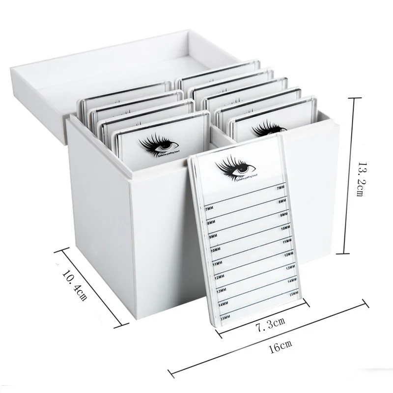 Высокое Качество Пользовательский логотип наращивание ресниц 10 паллет акриловая коробка для хранения ресниц акриловая коробка для ресниц пустая