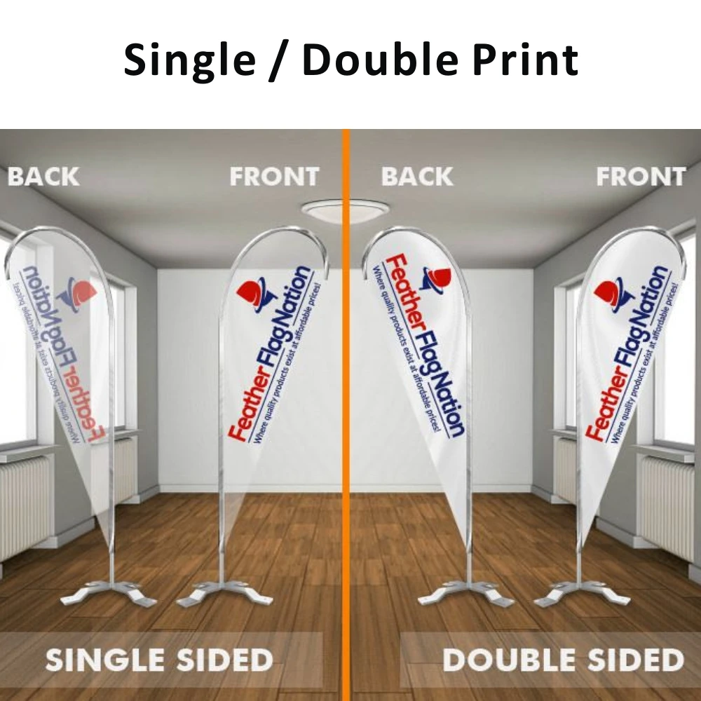 Custom Feather Banner Advertising Textile Beach Flag Car Flag Pole