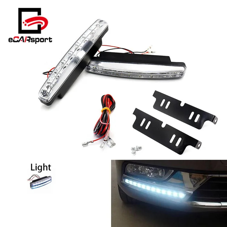 Ecarсветодио дный Sport LED белый Габаритные огни Piranha бусины 8 DRL свет бар парковка 12 В в DC Фара