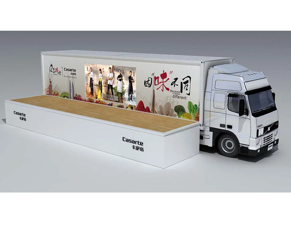 40 ft mobile expandable prefabricated container house stage show