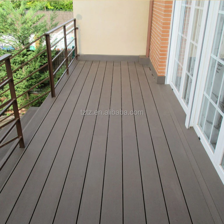 Outdoor anti-warped anti-UV Modern Wood Plastic Composite Deck Board WPC Decking Tiles WPC floor board composite deck board