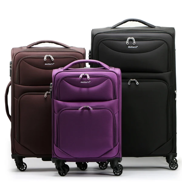 High quality nylon 4pcs set trolley luggage bag luggage case/luggage trolley with 4 spinner wheels