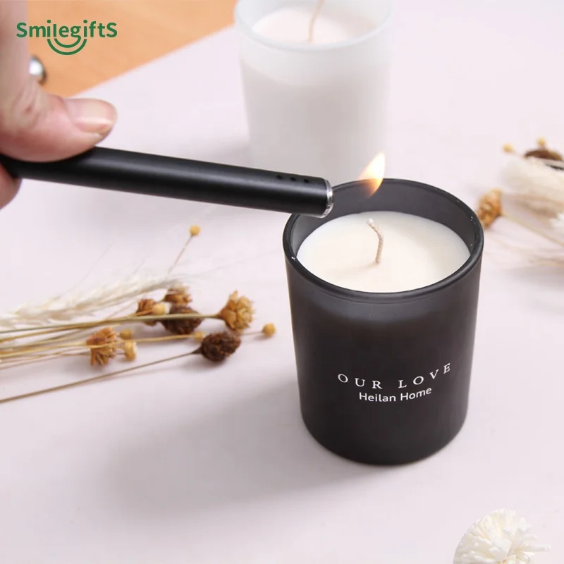 
Luxury Scented Aluminum Shiny Candle lighter with wick trimmer snuffers 