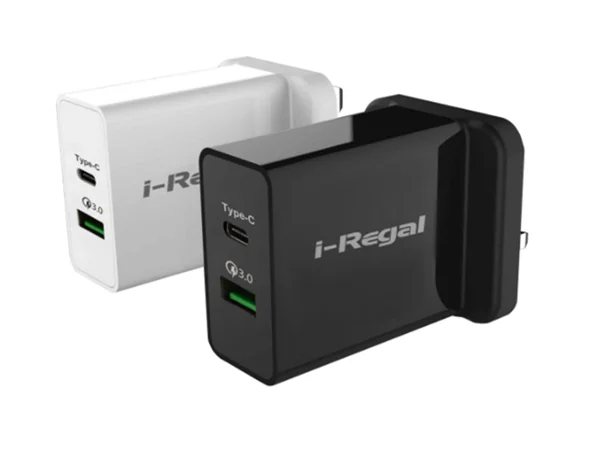 18W Type-C Travel Adapter Dual USB PD qc 3.0 Supper Quick Charger