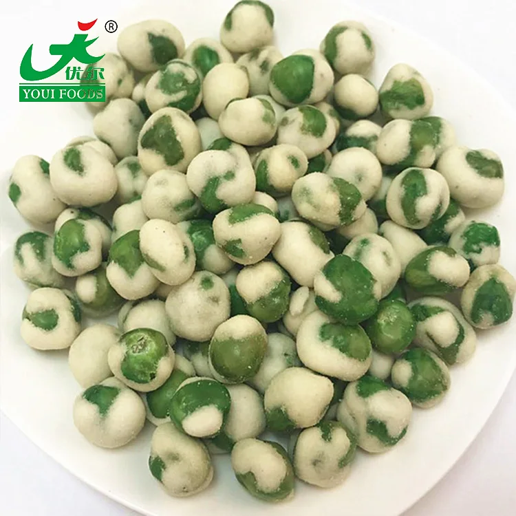 kosher certified coated white wasabi green peas snacks for sale