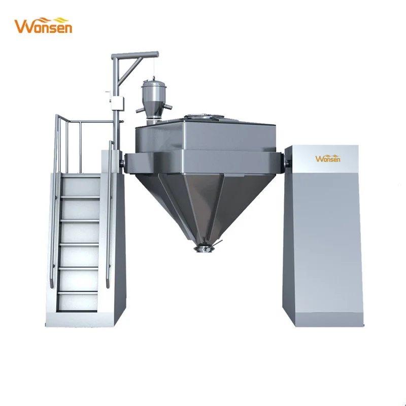 high speed capacity double square cone mixer for mixing process