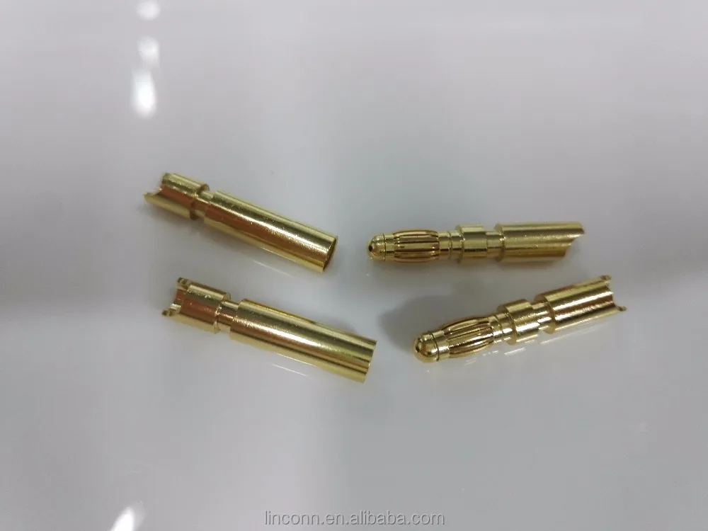 2mm 3mm 4mm 6mm copper gold plated over nickle pins banana plug and jack adapter