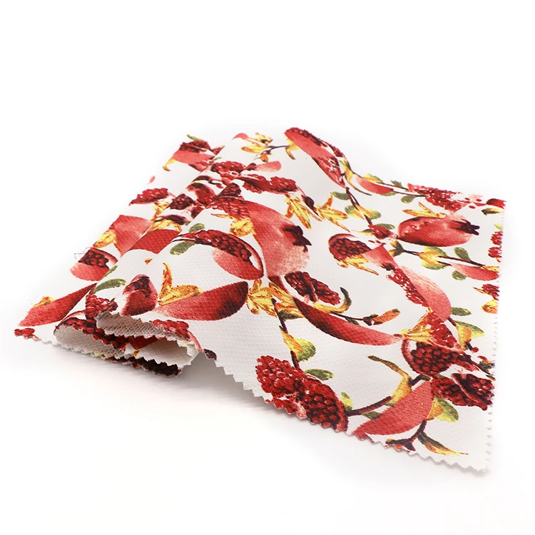 Pomegranate fruit polyester cotton printed fabric