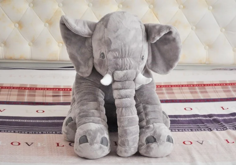 
Elephant Plush Pillow Baby Sleeping Back Cushion Elephant Stuffed Toy 60cm 