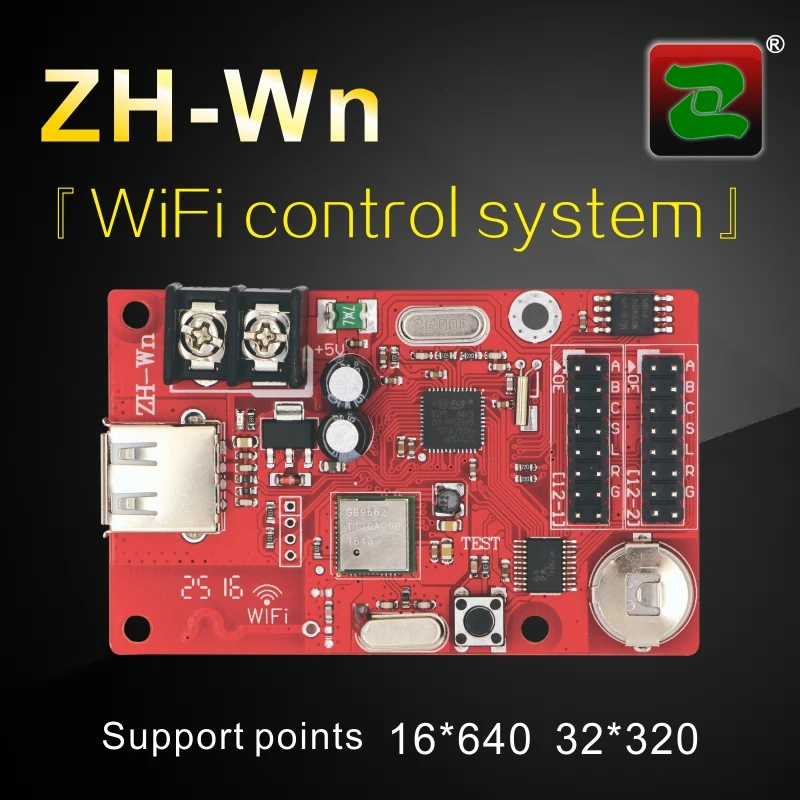 ZH SMD P10 WiFi Remote Control Led Signs Display Controller Cards Price