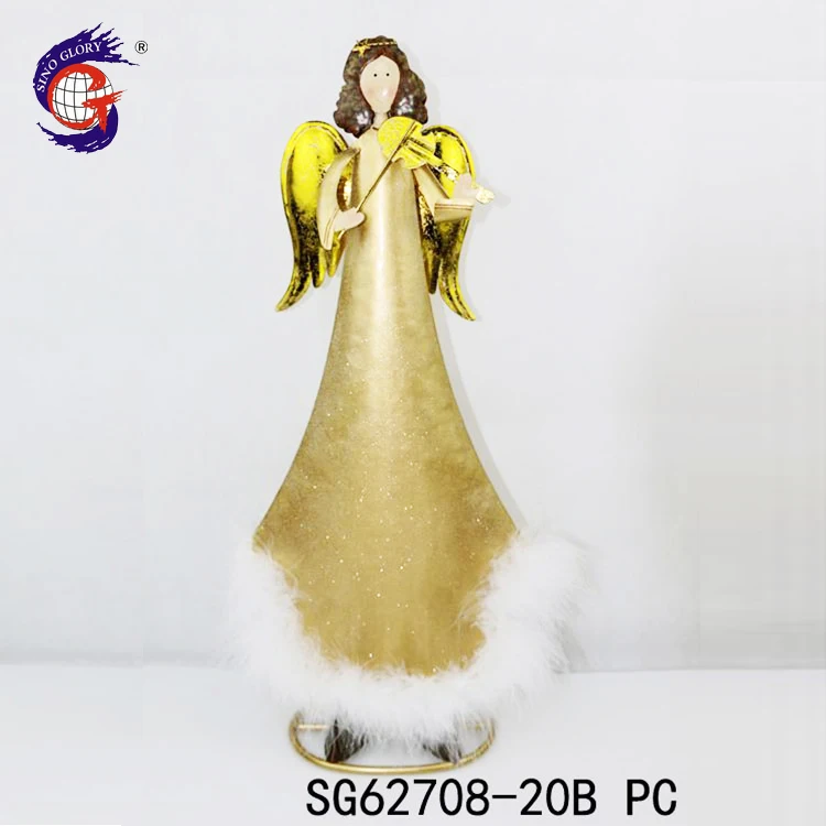 Wholesale cheapest price outdoor metal iron christmas angel for crafts
