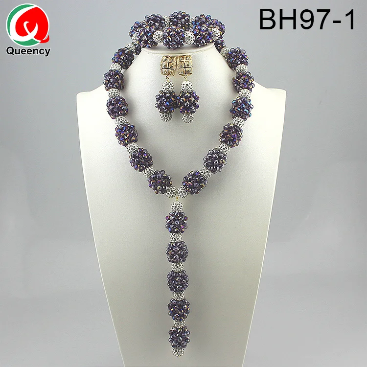Queency High Quality African Wholesale Coral Beads Bridal Jewelry Sets Wedding Indian