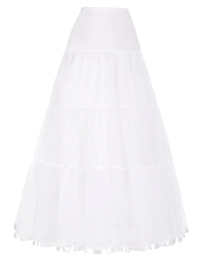 CL010421 Grace Karin Женская белая Длинная свадебная кринолиновая Нижняя юбка ретро винтажное свободное платье подъюбник