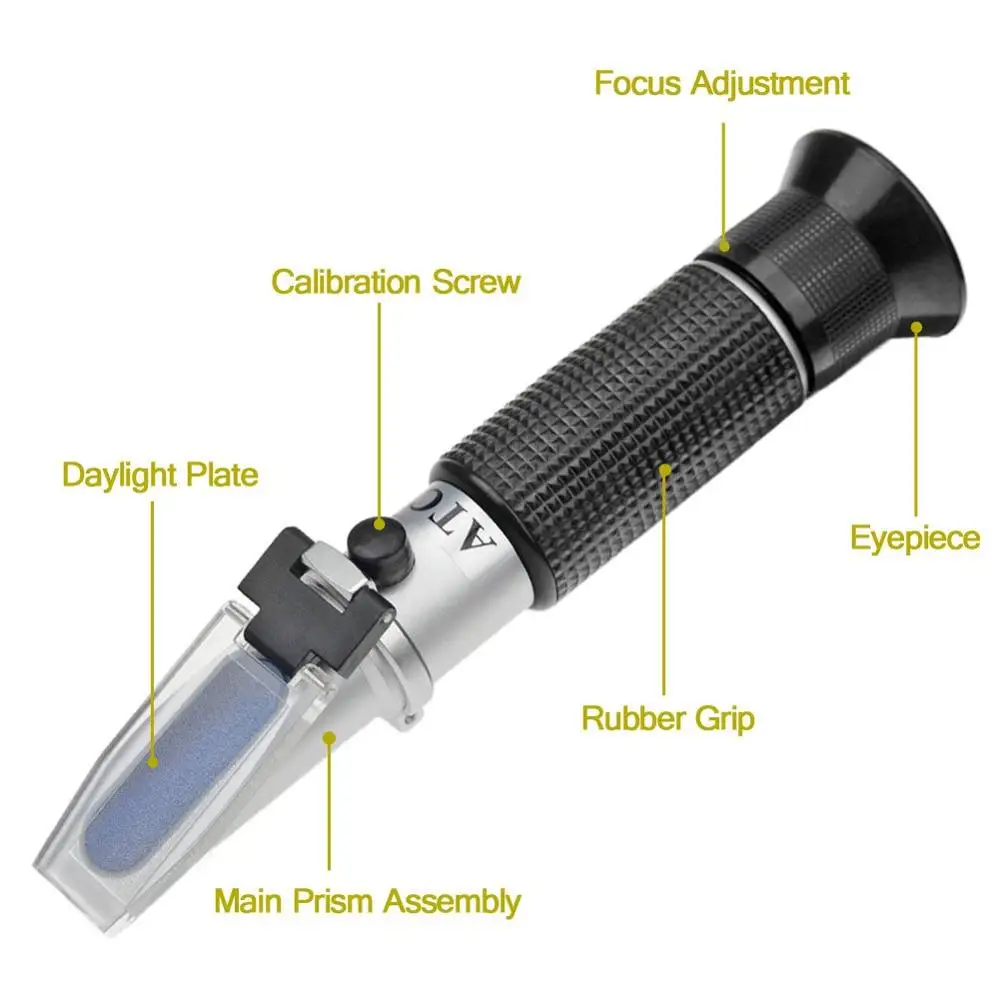 Dual Scale of 0-40% Brix & 0-25% vol Alcohol Wine making kit wine alcohol refractometer