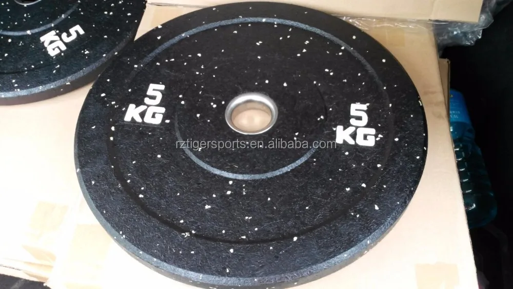 Color Speckles spots Black Hi-temp rubber bumper weight plate