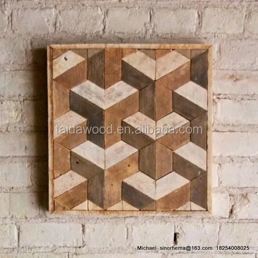 wood wall art decor DIY Chevron art on reclaimed wood