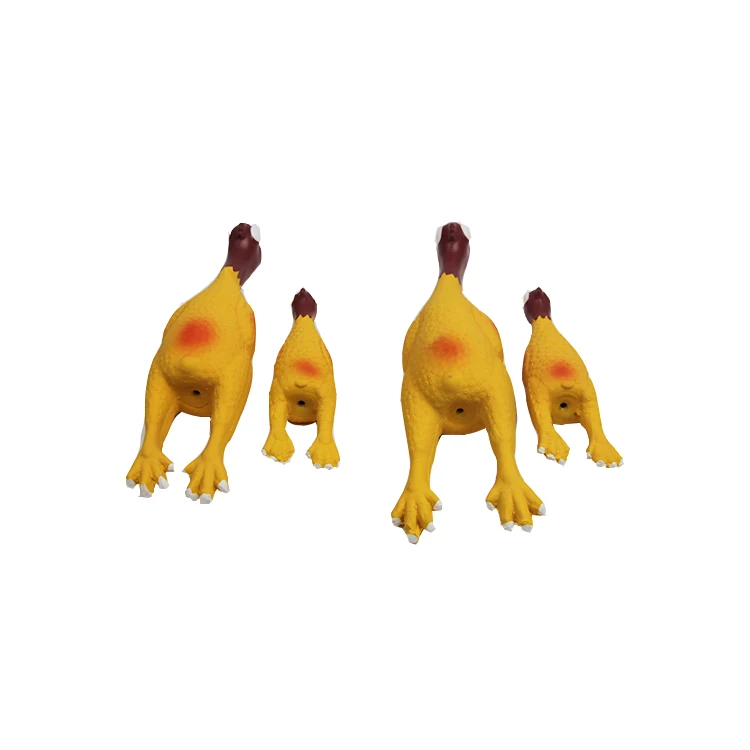 wholesale  toys screaming soft squeaky pet weird rubber chicken for voice dog toy