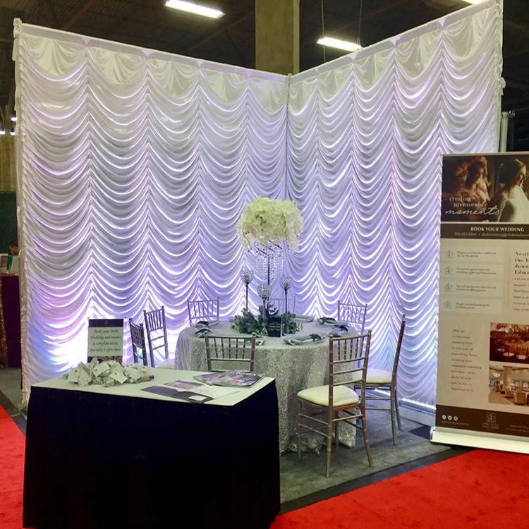 Factory Price White Draping Church Wedding Ceremony Reception Backdrop