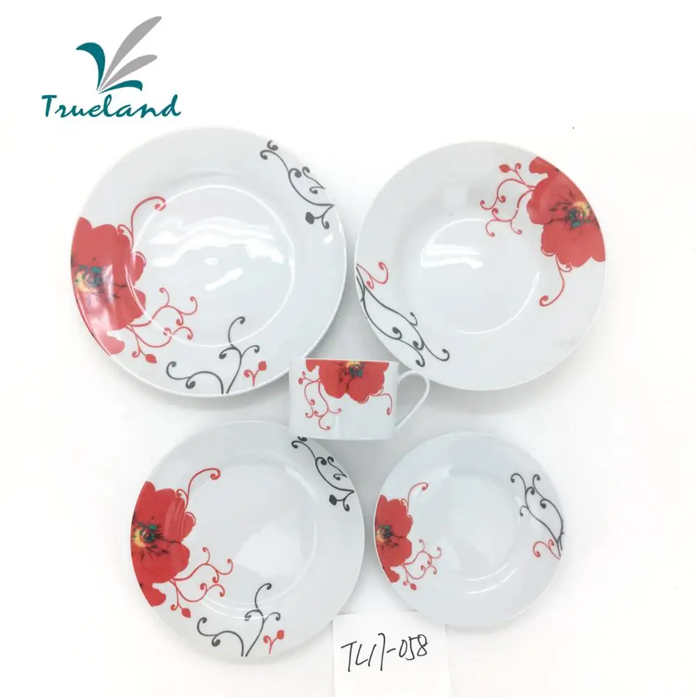 
Porcelain Tunisia Classic Complete Dinnerware Sets White 