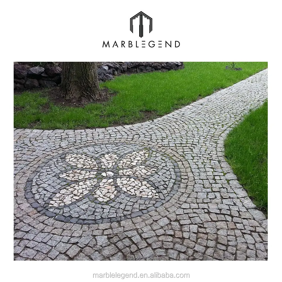 Гранитный брусчатый камень для украшения сада