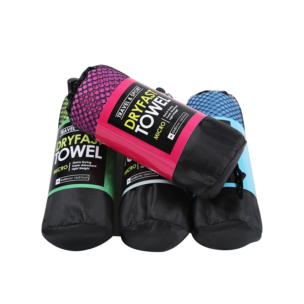 Wholesale breathable travel camping outdoor towel microfiber suede towel
