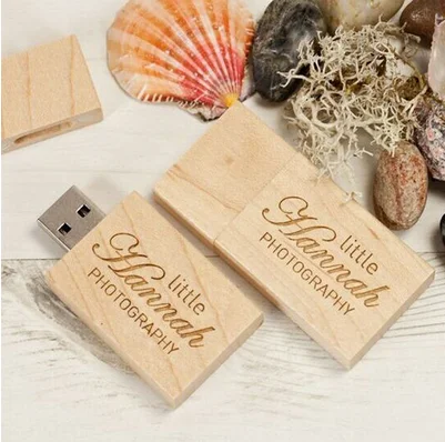Custom Logo Photography USB 3.0 8GB 16GB 32GB Walnut Maple Wood USB Photos Gift Box memory stick wooden USB Flash Drive