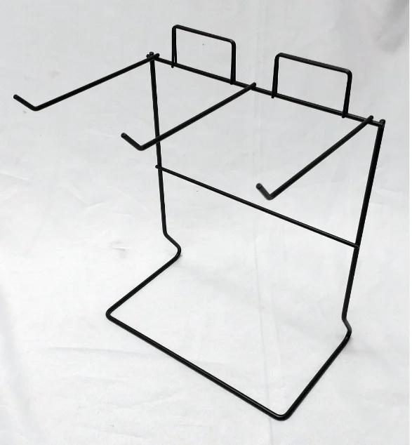 Hot sale good quality countertop snack display,3 Peg Black Wire Counter Display, sock and key chain display holders