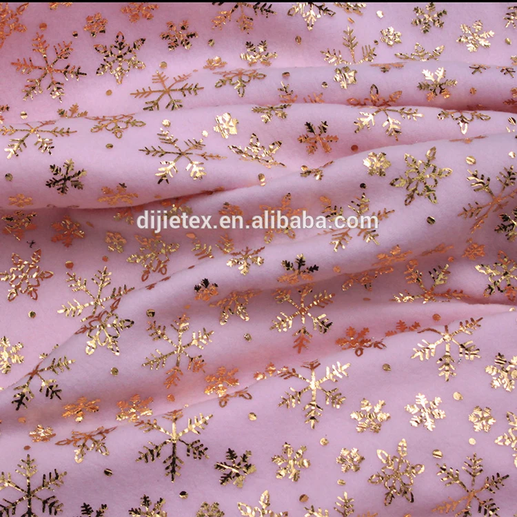 100%poly hot stamping foil printing on polar fleece or brush fabric