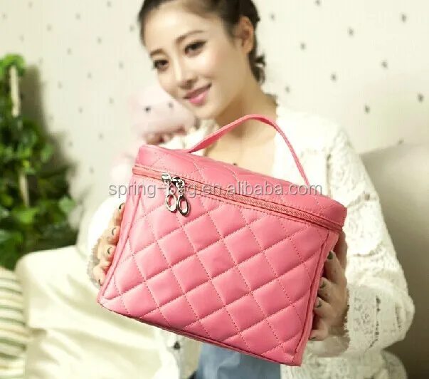 large capacity portable Women Zipper cosmetic bags