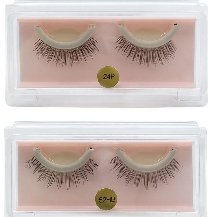 
Hot Sale No Need Glue Pre-glued Eyelashes Pre Glued Gluless Eyelashes Full Strip Lashes Hand Made,hand Made 3D Silk Eyelashes 
