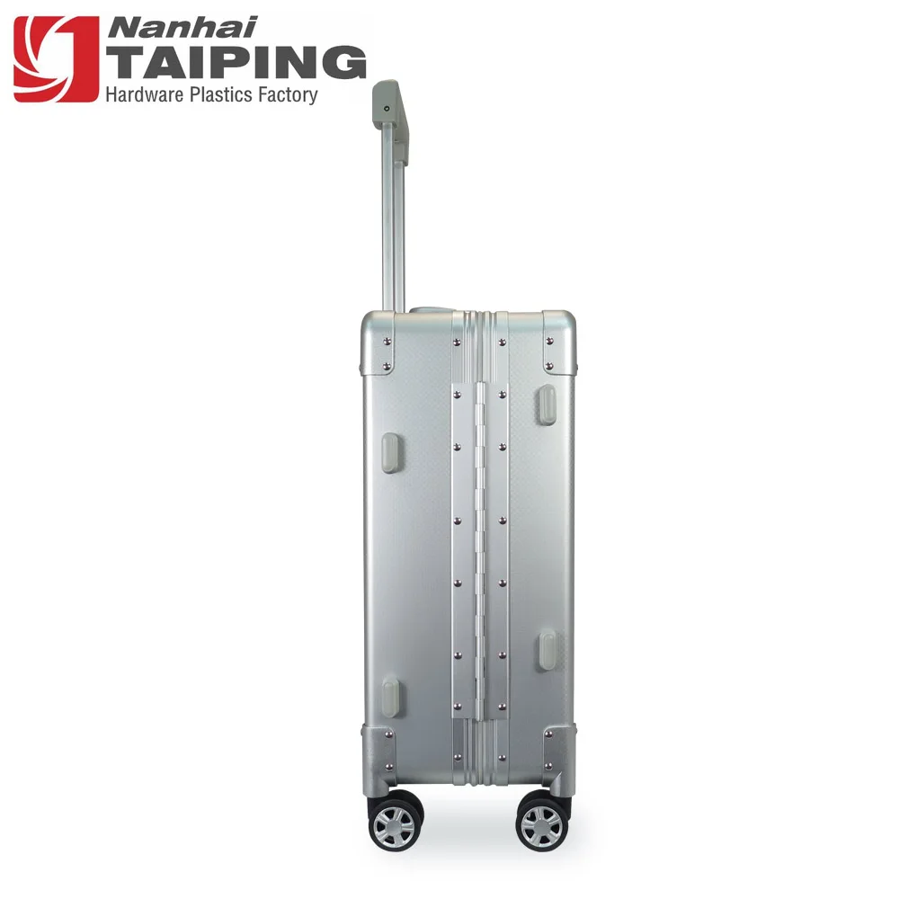 silver Aluminum travel Trolley case Maleta De Case Hardshell Suitcase With Four Wheels
