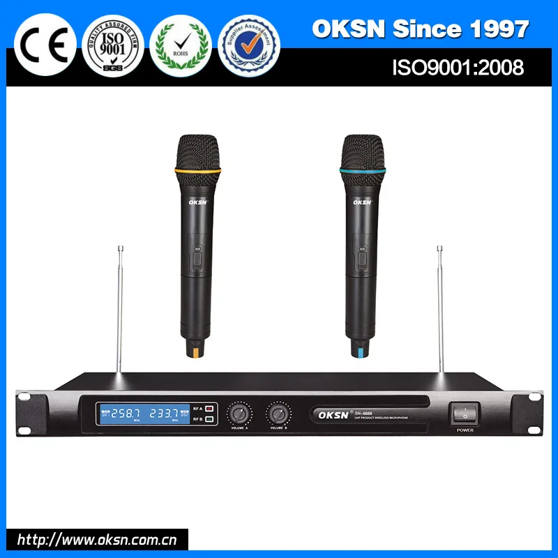 New SN-6688 Professional Microphone FM Transmitter Receiver Wireless with Great Price