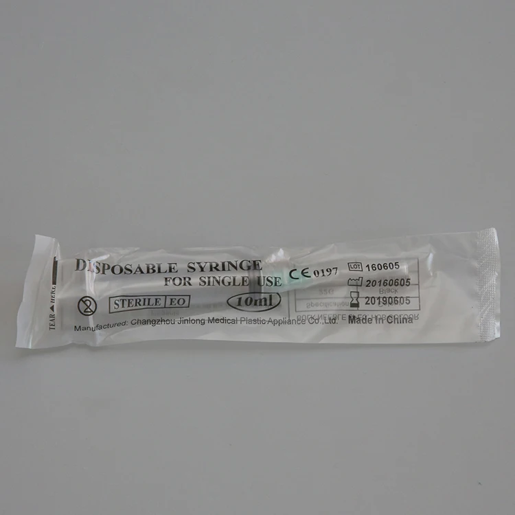 medical plastic syringe no needle