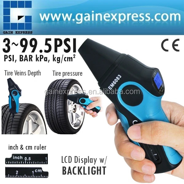 E04-017 цифровой 2-in-1 датчик давления в шинах& шины вен глубина +/- 1.5 фунтов на квадратный дюйм точность + подсветкой