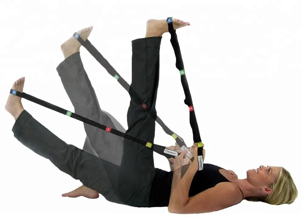 Adjustable Dual Elastic Yoga Stretching Strap Band Belt For Balance Trainer