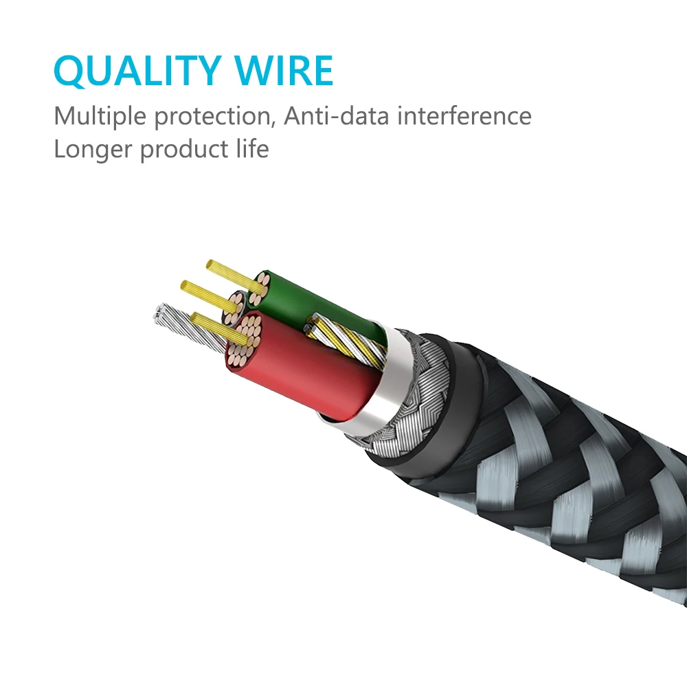 
2019 NEW Fast Charging braided data cable micro usb 10FT 6FT 3FT Nylon Braided Power Cable for Samsung 