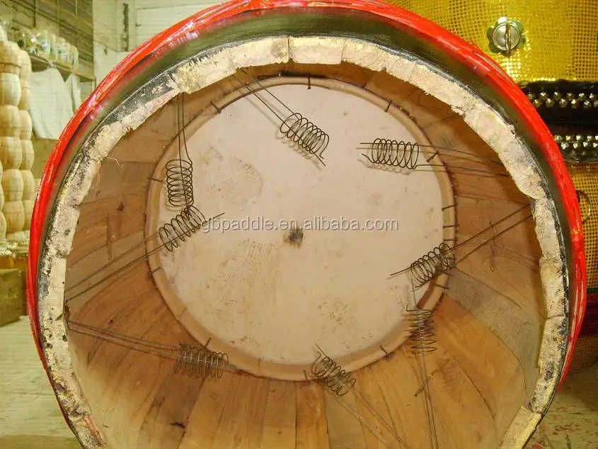 
Chinese graphic wood dragon boat drum 