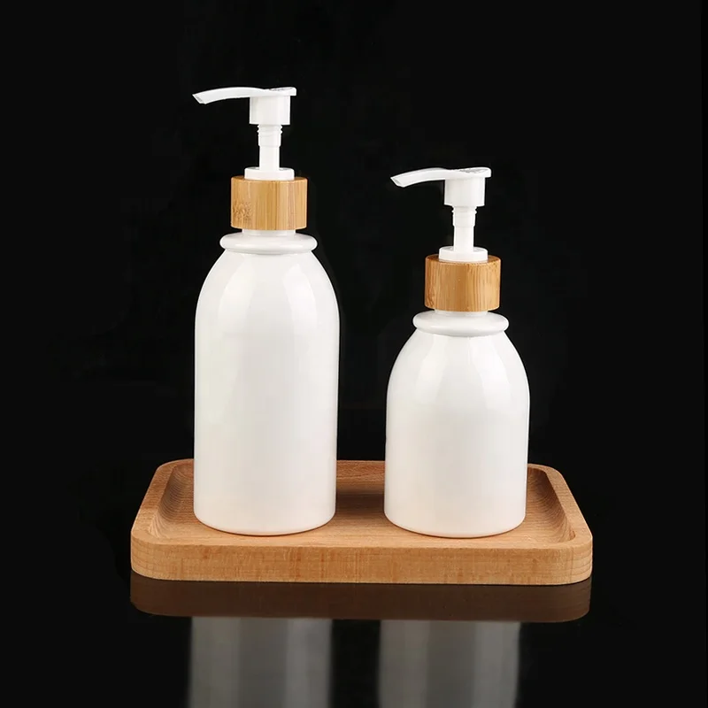 Wholesale Customized Bathroom 170 ml Hand Soap Dispenser Bottle With Bamboo Pump