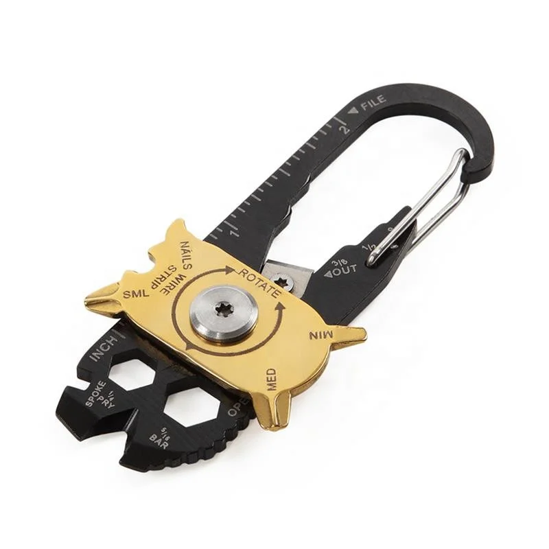 Hot selling new Outdoor Multipurpose Mini Gadget Climbing Carabiner Keychain for camping hiking travel