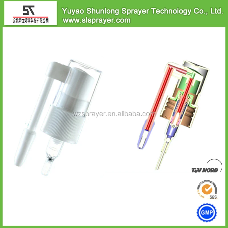 Plastic Pharmaceutical PP Medical Throat Sprayer, Oral Spray Pump with Throat Use for Mouth