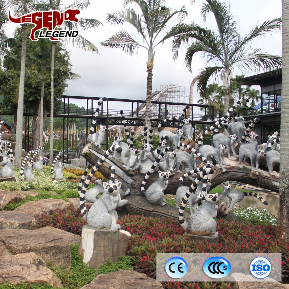 Amusement Park Equipment Life Size Animal Statues Fiberglass Animal Zebra Sculpture