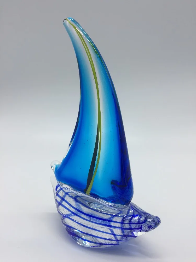 Artistic Sailboat Handmade Blown Art Glass