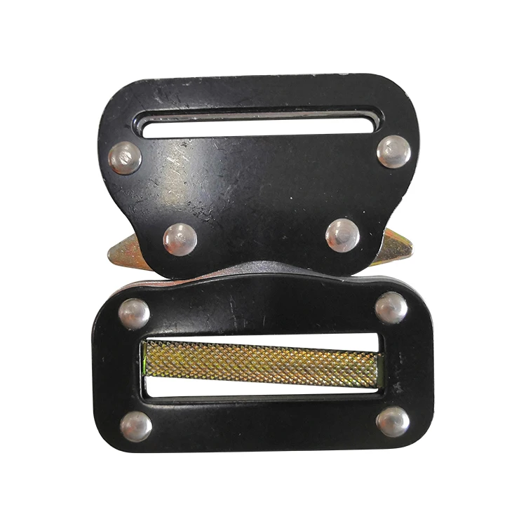 Custom 45MM metal black buckle harness quick release hanging safety belt