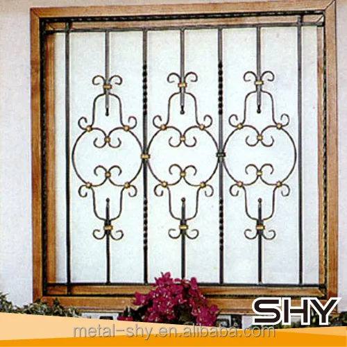 house Simple iron morden window grill design for sliding window