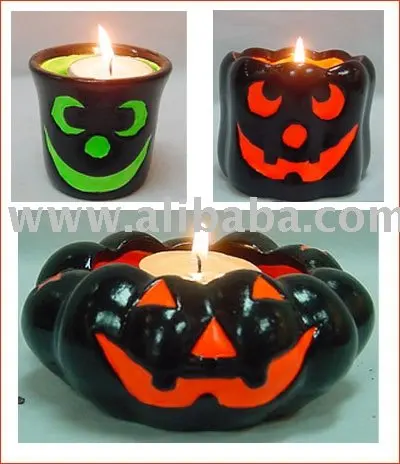 
Poly resin Halloween Gifts (Pumpkin Candleholder) 