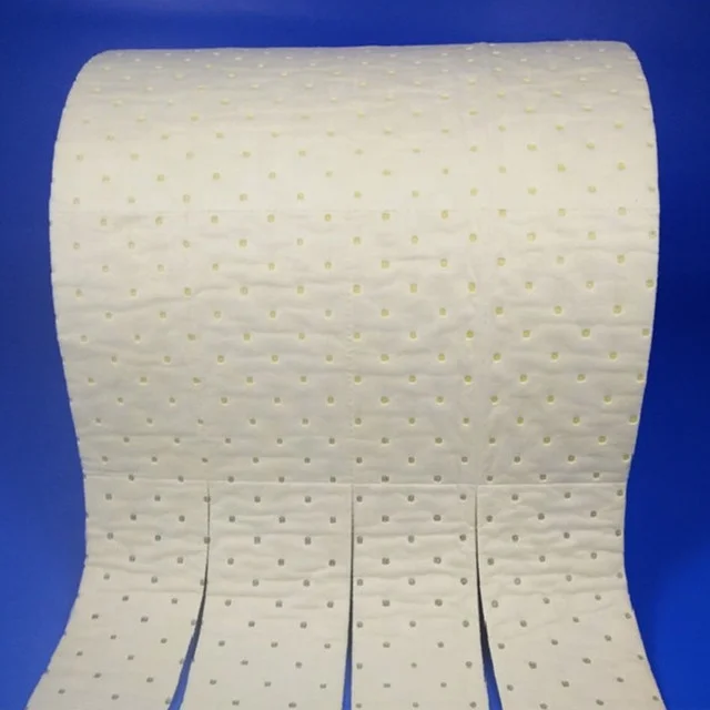 iso9001:2008  hydrocarbon chemical sorbent absorb chemical spill roll perforated only