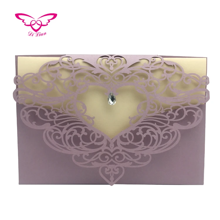 Lilac Color Handmade Greeting Card