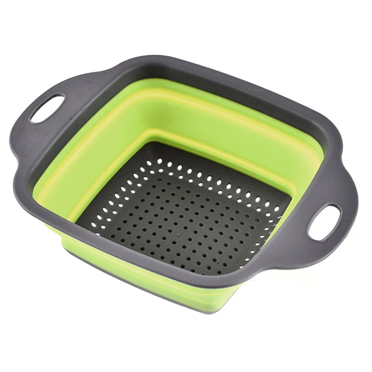 3pcs Set Heat Resistant Kitchen Floor Silicone Drain Sink Clip On Food Collapsible Strainer