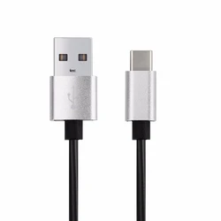 1 PC Spring Coiled USB-C Type C Male To USB Female Data Sync Charging Cable Cord