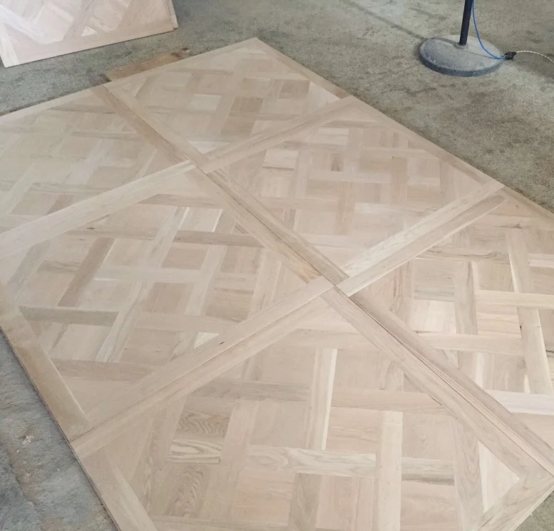 Raw Unfinished White Oak Versailles Solid Oak Parquet